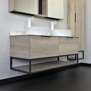 Тумба подвесная Comforty Порто 52 + раковина Дуб дымчатый 00-00008910CF