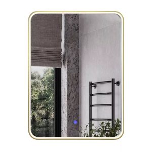 Зеркало Comforty Сириус 60 LED IC-подсветка теплый свет, сенсор Золото матовое 00-00014201CF