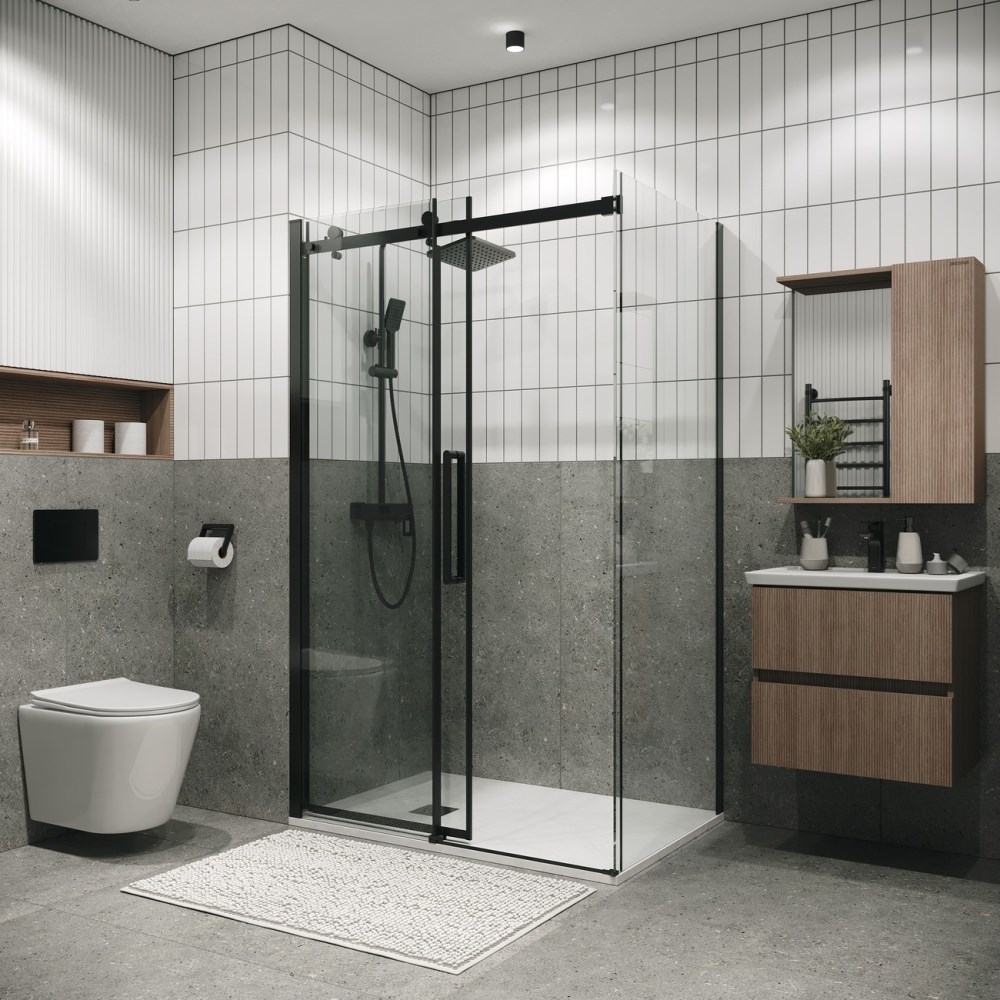 Душевая стенка Grossman Classic 70 Черный / Прозрачное 200.K33.04.70.21.00 Душевая стенка Grossman Classic 70 Черный / Прозрачное 200.K33.04.70.21.00 — изображение 4