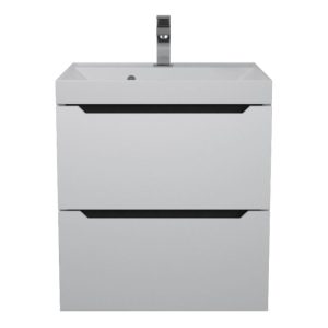 Тумба подвесная Uperwood Tanos 50 с раковиной Белый / Графит 29111020236