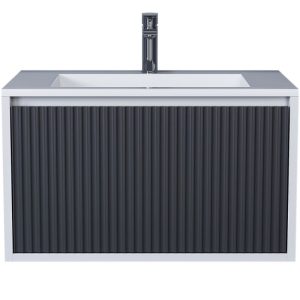 Тумба подвесная Uperwood Next Premium 70 с раковиной Белый / Графит 3930205162