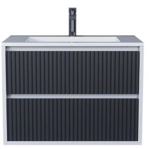 Тумба подвесная Uperwood Next Premium 70 с раковиной Белый / Графит 3930205163