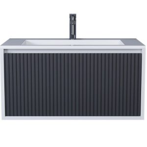 Тумба подвесная Uperwood Next Premium 80 с раковиной Белый / Графит 3930205166