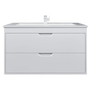 Тумба подвесная Uperwood Modul 97 с раковиной Белый матовый 393020552 Тумба подвесная Uperwood Modul 97 с раковиной Белый матовый 393020552