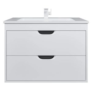 Тумба подвесная Uperwood Modul 77 с раковиной Белый / Графит 393020560 Тумба подвесная Uperwood Modul 77 с раковиной Белый / Графит 393020560