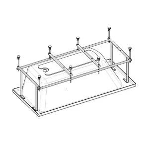 Монтажный набор Roca Line 160х70 (каркас, слив-перелив, креп. к стене,креп. к фронт.)