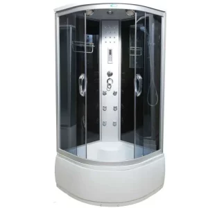 Душевая кабина Водный мир 100х100, Хром / Тонированное, Высокий поддон