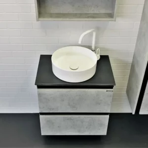 Тумба подвесная Comforty Эдинбург 60 + раковина Бетон светлый 00-00005701CF Тумба подвесная Comforty Эдинбург 60 + раковина Бетон светлый 00-00005701CF