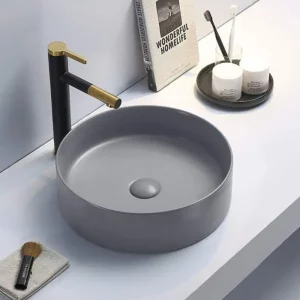 Раковина накладная Comforty 9110 39,4х39,4 Серый матовый 00-00007628