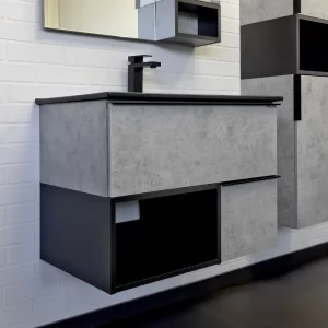 Тумба подвесная Comforty Франкфурт 75 + раковина Бетон светлый 00-00011082CF Тумба подвесная Comforty Франкфурт 75 + раковина Бетон светлый 00-00011082CF