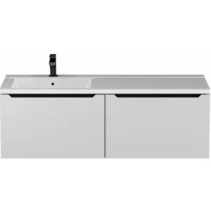 Тумба подвесная Uperwood Tanos 120 + раковина Cosmos Белый / Графит