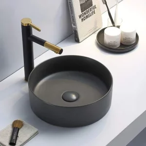 Раковина накладная Comforty 9111 35,2х35,2 Графит матовый 00-00007635