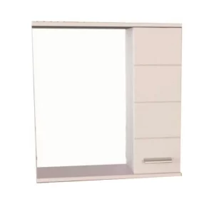 Шкаф зеркальный Comforty Модена 75 Белый глянец 00-00001640CF Шкаф зеркальный Comforty Модена 75 Белый глянец 00-00001640CF