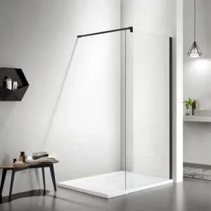 Душевая перегородка Aquatek Walk in 80 Черный / Прозрачное AQ WIW 08020BL