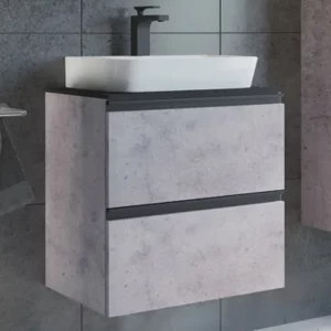 Тумба подвесная Comforty Эдинбург 60 + раковина Бетон светлый 00-00005700CF Тумба подвесная Comforty Эдинбург 60 + раковина Бетон светлый 00-00005700CF