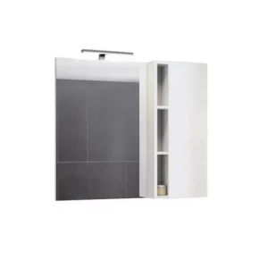 Шкаф зеркальный Comforty Милан 88 Белый глянец 00004137130CF Шкаф зеркальный Comforty Милан 88 Белый глянец 00004137130CF