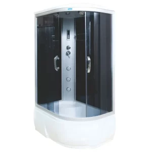 Душевая кабина Водный мир 120х80, Хром / Тонированное, Высокий поддон левая