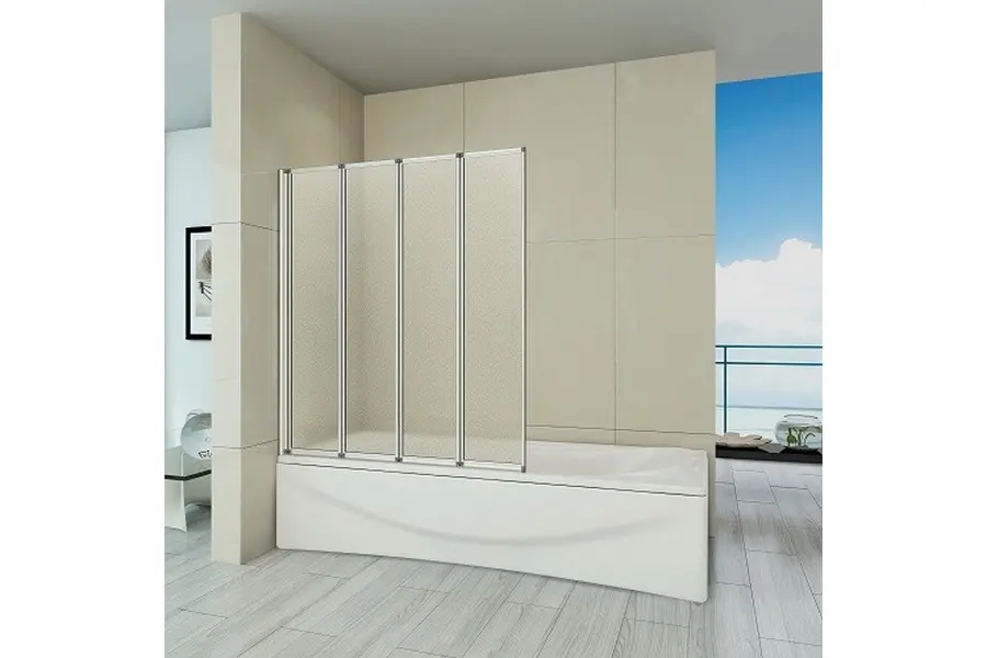 Шторка для ванны Bas Screen 100х140 Хром / Грейп Шторка для ванны Bas Screen 100х140 Хром / Грейп — изображение 2