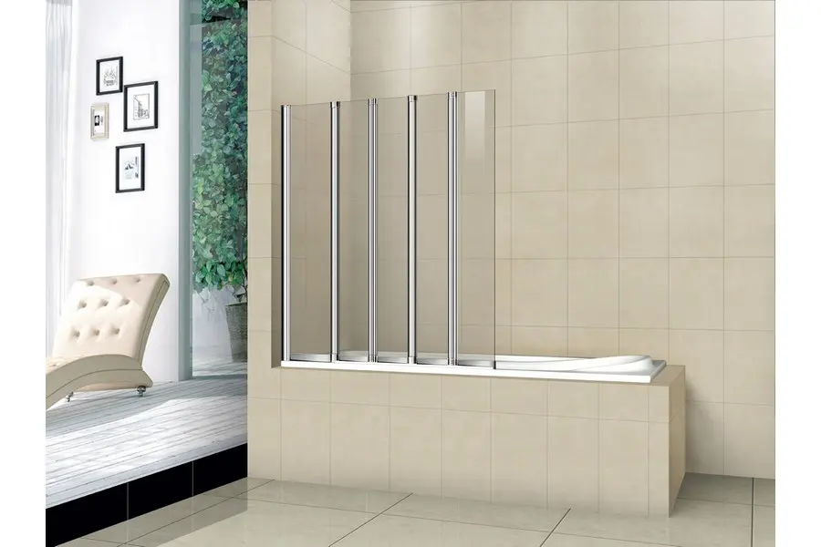 Шторка для ванны Bas Screen 120х140 Хром / Грейп Шторка для ванны Bas Screen 120х140 Хром / Грейп — изображение 2