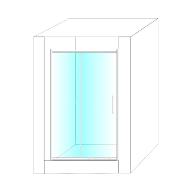 Душевая дверь Водный мир 130 Хром / Прозрачное Душевая дверь Водный мир 130 Хром / Прозрачное — изображение 2