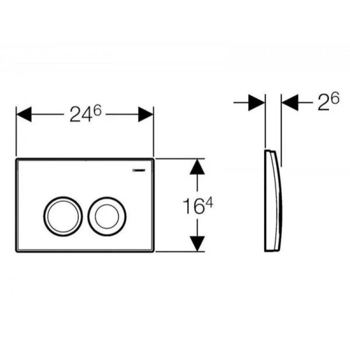Смывная клавиша Delta 21, хром Смывная клавиша Delta 21, хром — изображение 2