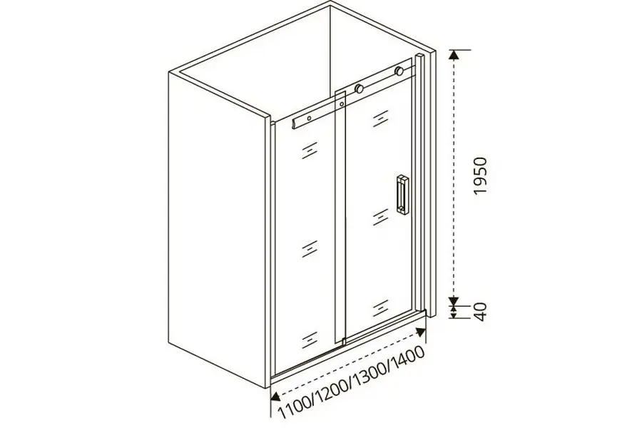 Душевая дверь Bas Altair 110х195 Хром / Прозрачное Душевая дверь Bas Altair 110х195 Хром / Прозрачное — изображение 3