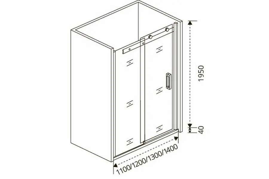 Душевая дверь Bas Puerta 130х195 Хром / Прозрачное Душевая дверь Bas Puerta 130х195 Хром / Прозрачное — изображение 3