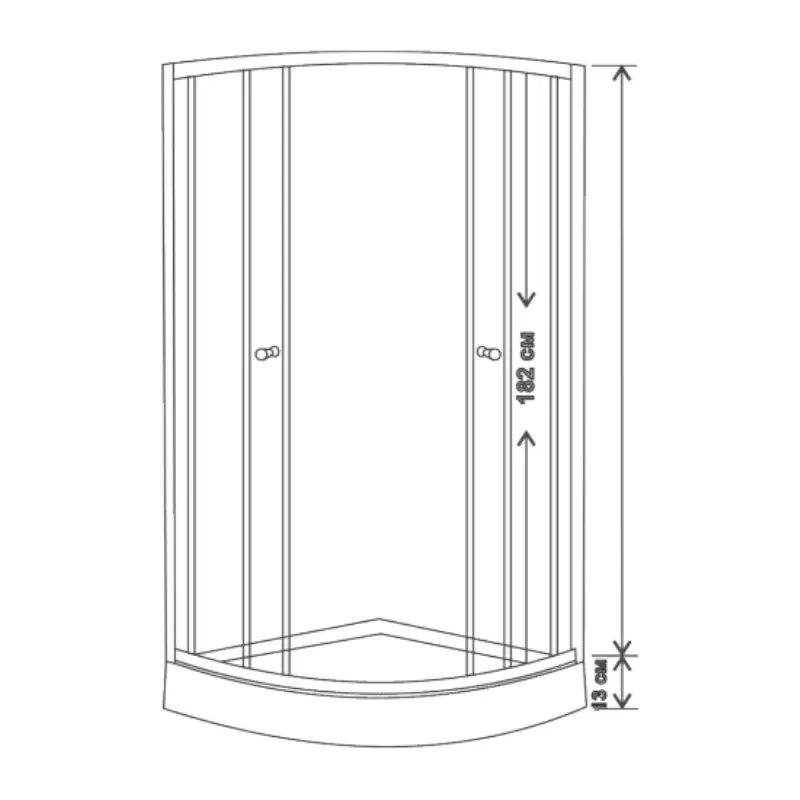 Душевой уголок Водный мир 100х100 с поддоном Хром / Матовое Душевой уголок Водный мир 100х100 с поддоном Хром / Матовое — изображение 3