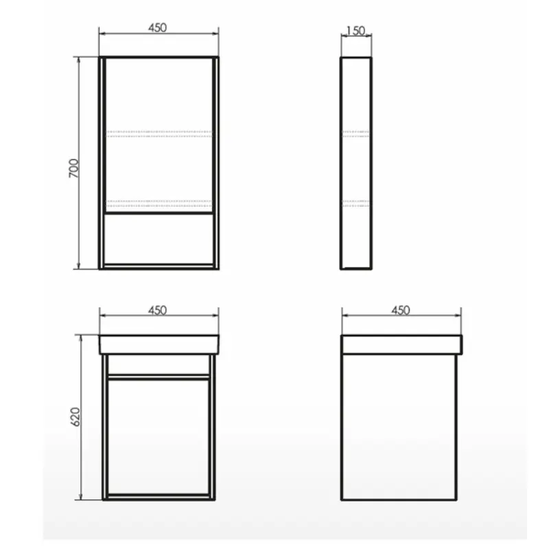 Шкаф зеркальный Comforty Вена 45 Дуб дымчатый 00-00006652CF Шкаф зеркальный Comforty Вена 45 Дуб дымчатый 00-00006652CF — изображение 4