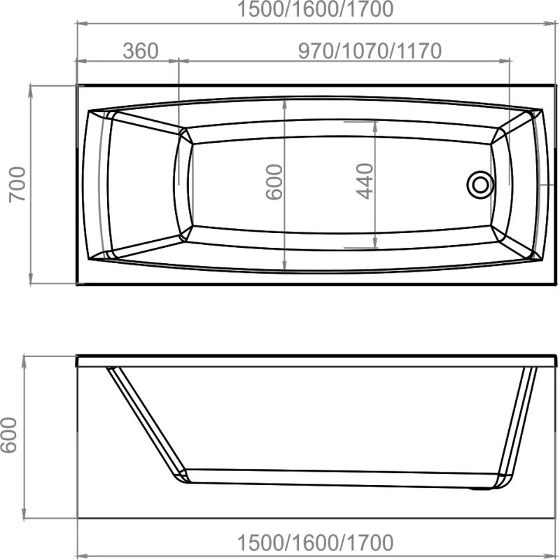 Ванна акриловая Domani-Spa Rest 160х70 Ванна акриловая Domani-Spa Rest 160х70 — изображение 4