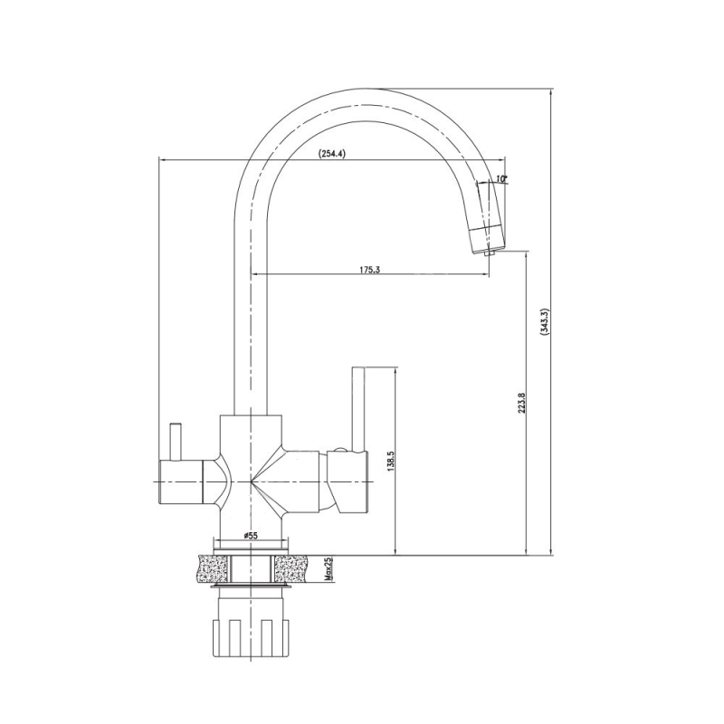 Смеситель для кухни Esko Kitchen Хром глянцевый K22 Смеситель для кухни Esko Kitchen Хром глянцевый K22 — изображение 2