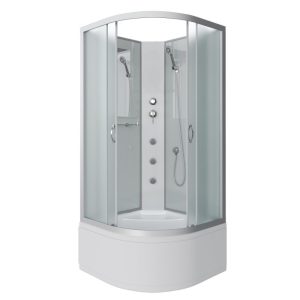 Ванна акриловая 1MarKa Viola 150х70 Белый 01ви1570 Душевая кабина Niagara Classic 80х80 Хром / Матовое NG-2307-14BKG