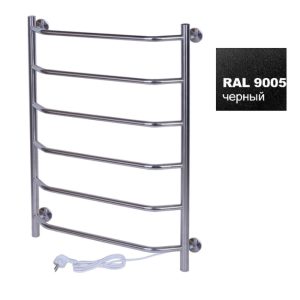 Полотенцесушитель электрический Тера Виктория 50х80 кнопка включения, телескоп.держатели Черный матовый ПСК-11-03ч Полотенцесушитель электрический Тера Виктория 50х80 кнопка включения, телескоп.держатели Черный матовый ПСК-11-03ч