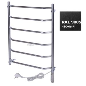 Полотенцесушитель электрический Тера Виктория 50х80 ПСН диммер Черный матовый ПСН-11-03дч Полотенцесушитель электрический Тера Виктория 50х80 ПСН диммер Черный матовый ПСН-11-03дч