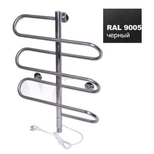 Полотенцесушитель электрический Тера Винтаж 50х70 регулятор температуры, таймер Черный матовый ПСН-38-02ч Полотенцесушитель электрический Тера Винтаж 50х70 регулятор температуры, таймер Черный матовый ПСН-38-02ч