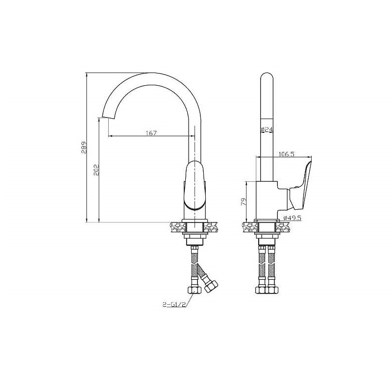 Смеситель для кухни Esko Rio Хром глянцевый Rio 519 Смеситель для кухни Esko Rio Хром глянцевый Rio 519 — изображение 3