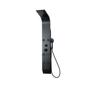 Душевая панель Taliente Amato гидромассажная с изливом Черный матовый ТА-G-A02Bb+s