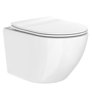 Унитаз подвесной Tokito Tatsumaki Mommo с сиденьем Белый глянцевый TOK-TATSUMAKI-TM
