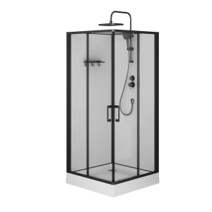 Душевая кабина AM.PM Above 90x90 профиль черный матовый стекло прозрачное W9XC-403-9090BT