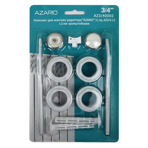 Комплект для монтажа радиатора Azario 3/4", 11 предметов Белый AZ3/40002 . Комплектующие
