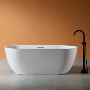 Ванна из искусственного камня отдельностоящая ABBER Frankfurt 170x75 белый матовый AM9941