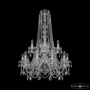 Люстра хрустальная 1411/10+5/240/h-94 2d Ni Bohemia Ivele Crystal (Богемия Ивеле Кристалл)