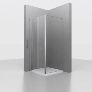 Боковая панель RGW Z-14 80x195 профиль хромированный стекло прозрачное 06221408-11