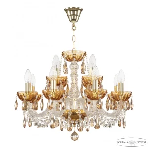 Люстра 5402/8+4/195 G Amber/M-1H K721 Bohemia Ivele Crystal (Богемия Ивеле Кристалл)