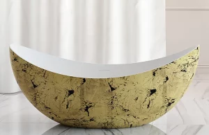 Акриловая ванна ABBER золотой AB9333Gold